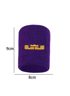 Ant Stretchy & Sweat Absorbing Sports Breathable Wristband for Men and Women, Shock-Proof Wristband Running Sports Protective Gear for Tennis Basketball Running Gym Working Out Purple  - Image 2