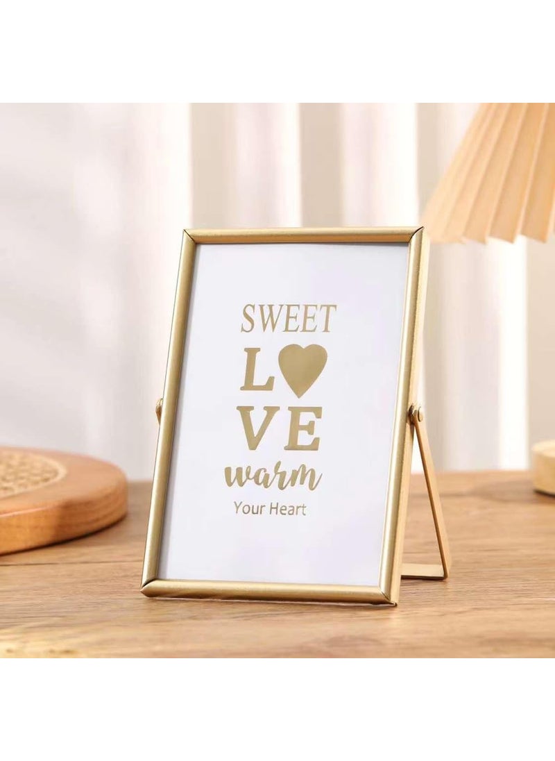 Party Supplies - Penny Wise® | Trending Slim Gold Metal Photo Frame | Durable & Tarnish Resistant Gold | Eco Friendly Metal | Classy Looking Desk Accessory | Home & Office Decor | Single Piece (4x6 Inches) - Image 1