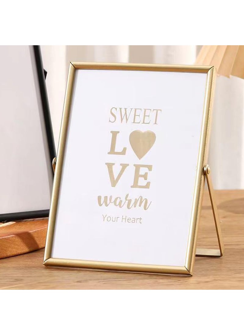 Party Supplies - Penny Wise® | Trending Slim Gold Metal Photo Frame | Durable & Tarnish Resistant Gold | Eco Friendly Metal | Classy Looking Desk Accessory | Home & Office Decor | Single Piece (4x6 Inches) - Image 1
