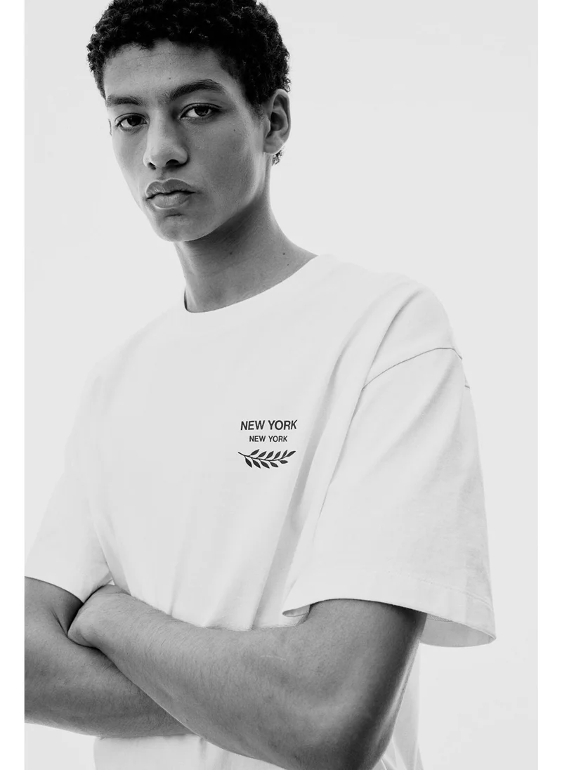 H&M Loose Fit Printed T-shirt