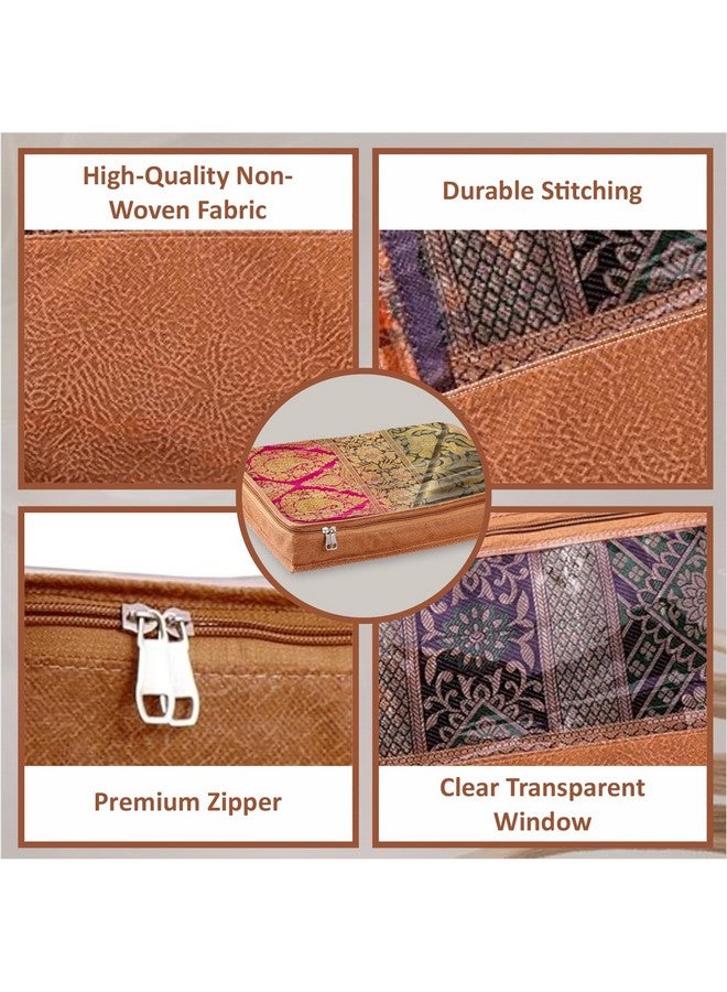 JD FRESH 12 Pcs Non-Woven Saree Covers For Storage/Saree Bags with Zip/Multi-Purpose Lehenga Storage Bag/Clothes Covers for Dresses/Sarees/Lehengas (16.5x13x3 Inch) - Image 5