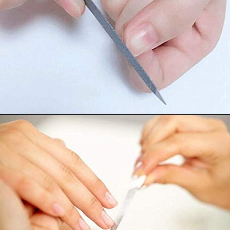 Tandem Nail Filer Stainless Steel Nail Filer Double Sided for Women and Men Heavy Duty Reusable Manicure Filer for Natural Nails Set Of 2 - Image 4