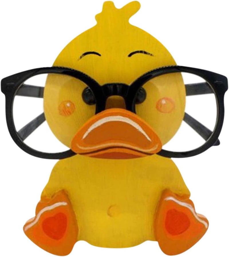 كلاراكو حامل نظارات حيوانات إبداعي، حامل نظارات حيوانات لطيف، حامل نظارات خشبي منحوت يدويًا، إطار نظارات شمسية للحيوانات الأليفة، رف عرض للنظارات للمنزل والمكتب والمكتب وطاولة بجانب السرير (E) - Image 2