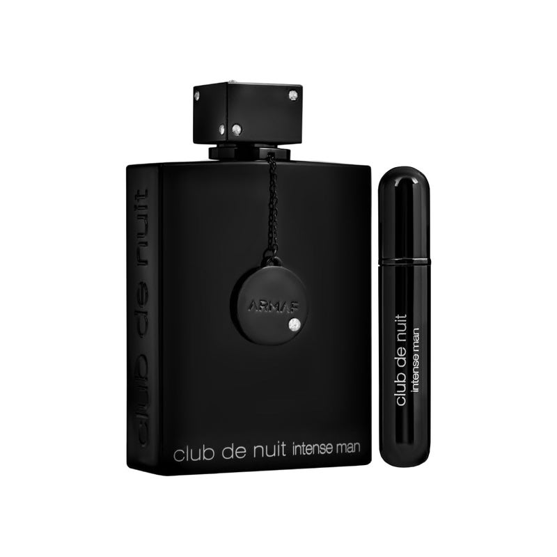 Armaf Club De Nuit Intense Man Eau De Parfum For Him Black 250ml + Mini Refillable Bottle, Perfumes For Men, Long Lasting Luxury Fragrance, Bold Masculine Scent With Lemon & Pineapple - Image 1