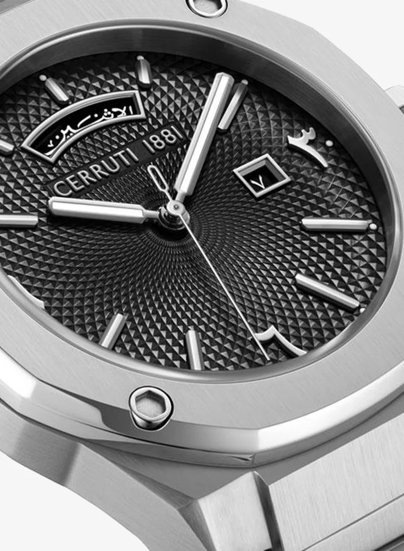 CERRUTI 1881 Black Men's Razzuolo 41mm Black Dial Stainless Steel Bracelet Analog Watch For Men for Men | Best Price UAE