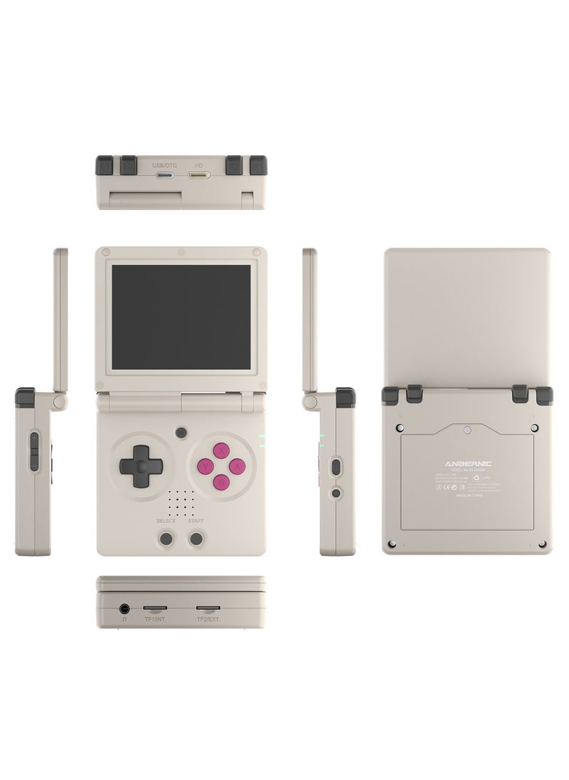ANBERNIC  - RG35XXSP Handheld Flip Retro Portable Game Console 3.5-inch Hall Magnetic Switch 3300maH Battery WIFI Bluetooth (Grey 64G+128G, 10000+ Games) - Image 1