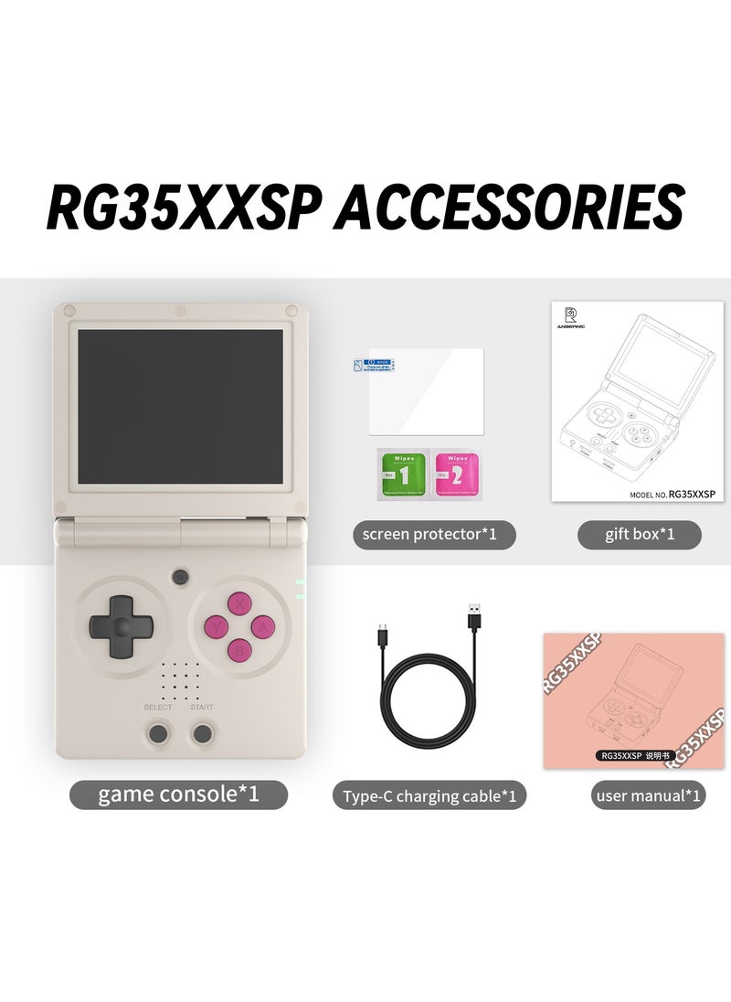 ANBERNIC  - RG35XXSP Handheld Flip Retro Portable Game Console 3.5-inch Hall Magnetic Switch 3300maH Battery WIFI Bluetooth (Grey 64G+128G, 10000+ Games) - Image 1