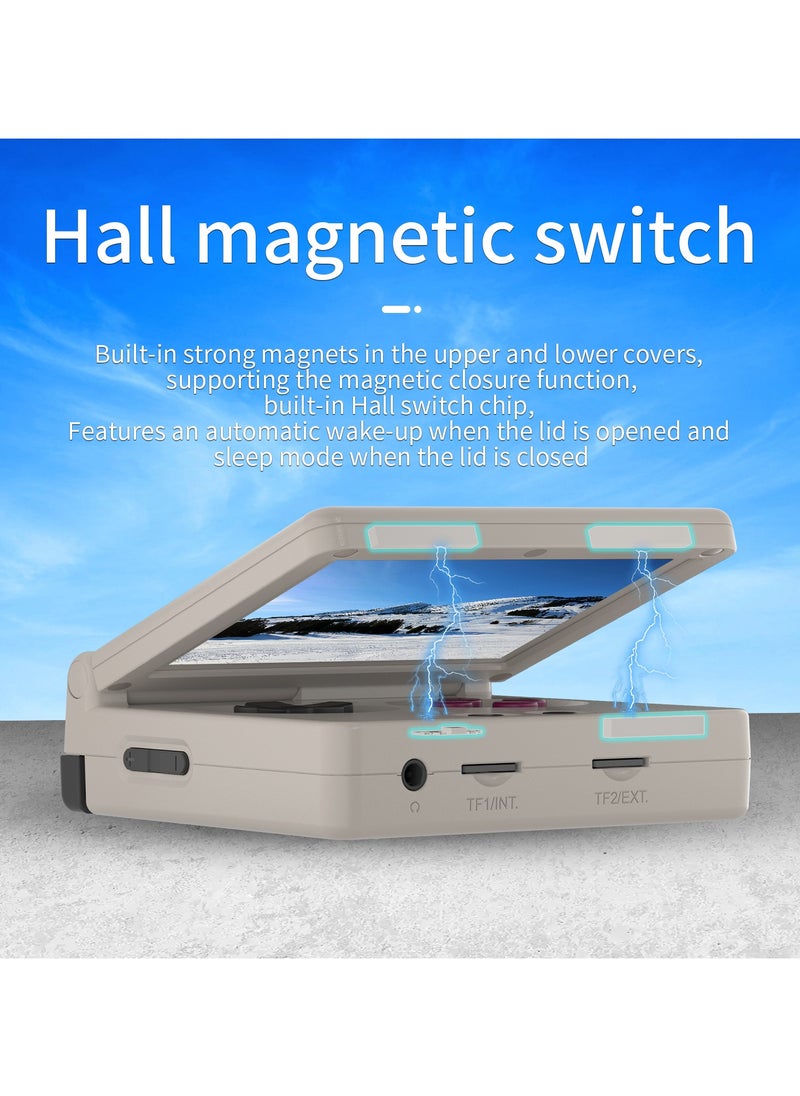 ANBERNIC  - RG35XXSP Handheld Flip Retro Portable Game Console 3.5-inch Hall Magnetic Switch 3300maH Battery WIFI Bluetooth (Grey 64G+128G, 10000+ Games) - Image 1