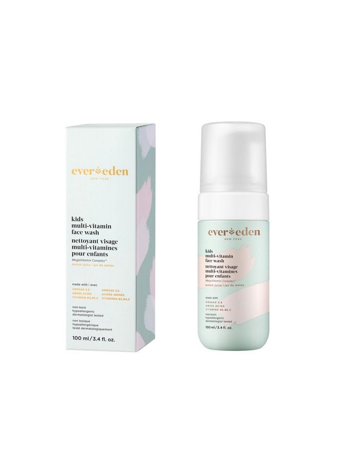 Evereden Evereden Kids Face Wash: Melon Juice, 3.4 fl oz. | Gentle Skin Care | Clean and Non-toxic Face Wash | Multi-Vitamin Kids Skin Care  - Image 1