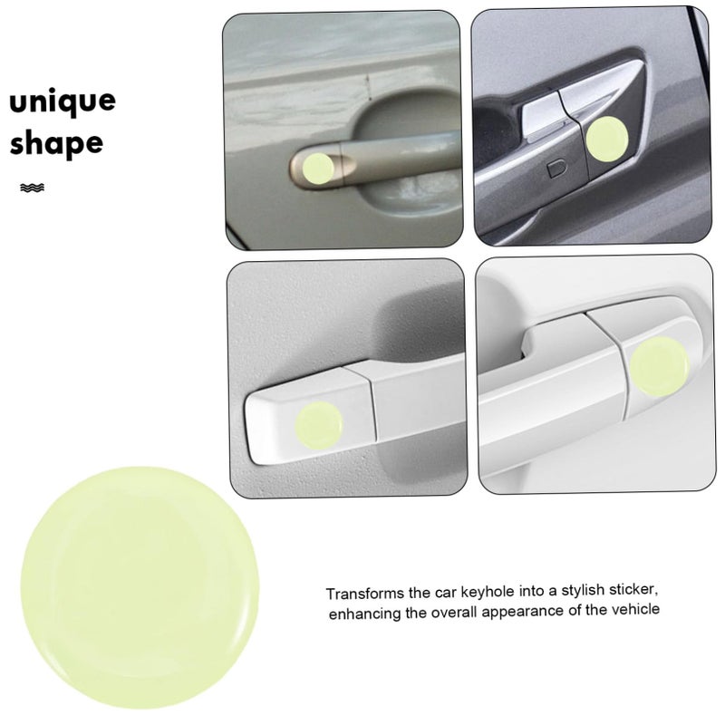 4Pcs Dark Car Keyhole Covers Protector Sticker For Door Lock Socket Trim Decoration - Image 4