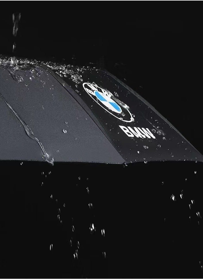 BMW - 4S BMW Auto Business Automatic Tri-fold Umbrella One-click Opening and Folding Gift Umbrella - Image 1