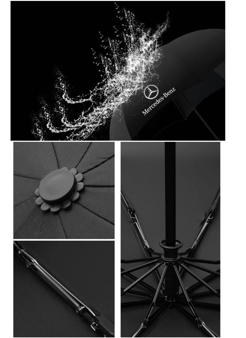 BMW - 4S BMW Auto Business Automatic Tri-fold Umbrella One-click Opening and Folding Gift Umbrella - Image 1