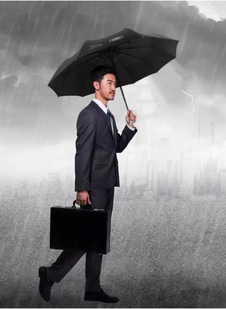 BMW - 4S BMW Auto Business Automatic Tri-fold Umbrella One-click Opening and Folding Gift Umbrella - Image 1