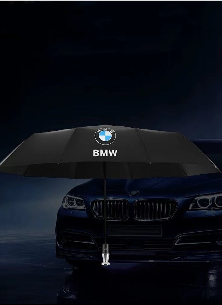 BMW - 4S BMW Auto Business Automatic Tri-fold Umbrella One-click Opening and Folding Gift Umbrella - Image 1