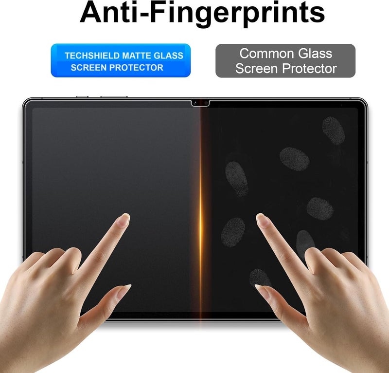 TECHSHIELD® Matte Tempered Glass Screen Protector For Samsung Galaxy Tab A9 Plus/A9+ 5G 11-inch 2023 Model (SM-X210/X216/X218) Anti Glare Anti Fingerprint Tempered Glass - Image 4