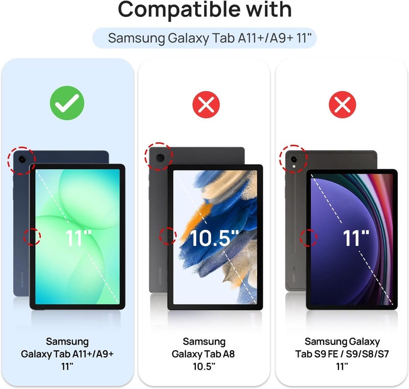 TECHSHIELD® Matte Tempered Glass Screen Protector For Samsung Galaxy Tab A9 Plus/A9+ 5G 11-inch 2023 Model (SM-X210/X216/X218) Anti Glare Anti Fingerprint Tempered Glass - Image 2