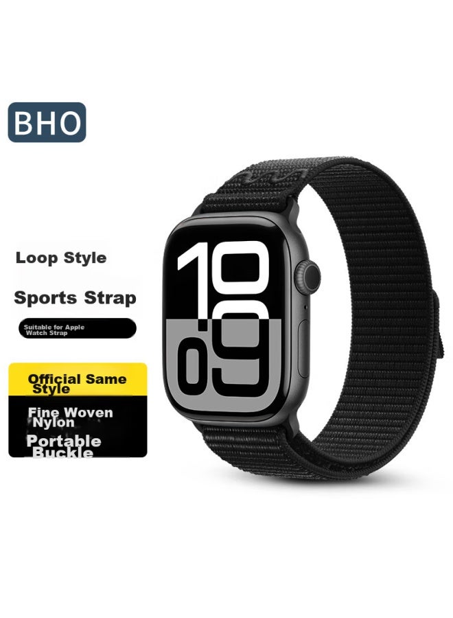 Bho مناسب لساعة Apple Watch Band، ساعة Apple Watch S10/ultra2 الجديدة، iwatch S9/s8/7/6/se، حزام النايلون Loop-back من الموسم السابق - Image 1