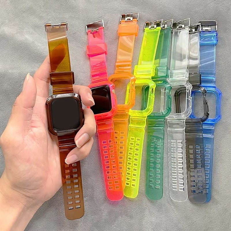 Transparent Clear Case For iWatch Series 11 10 9 8 7 6 5 4 3 SE 38mm 40mm 41mm Black - Image 3