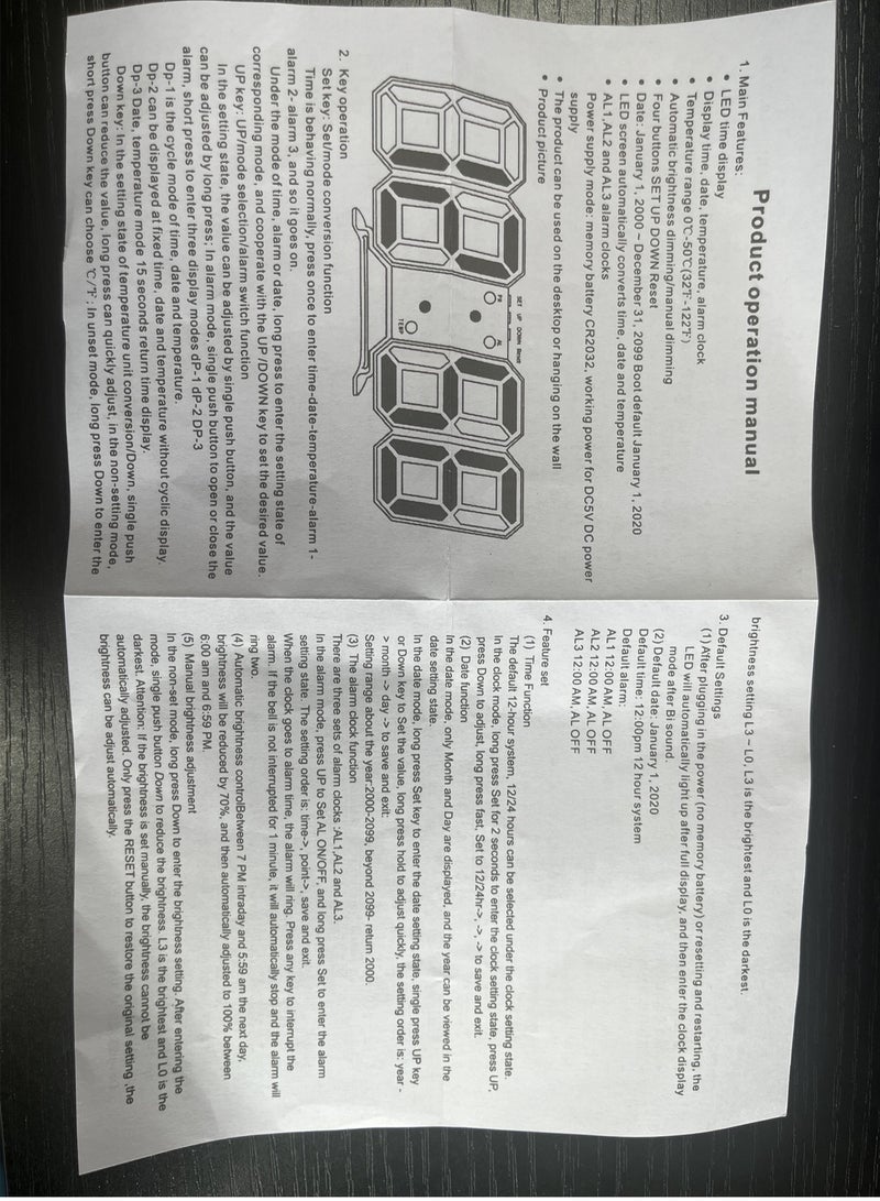 3D Digital LED Clock Wall Mount Alarm Clock Modern Desk Clocks for Home Bedrooms, Office - Image 4