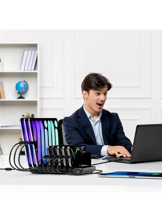 UNITEK محطة شحن USB-C بقوة 240 واط مع 8 منافذ USB-C و 2 منفذ USB-A، شحن سريع، قابس المملكة المتحدة - Image 4