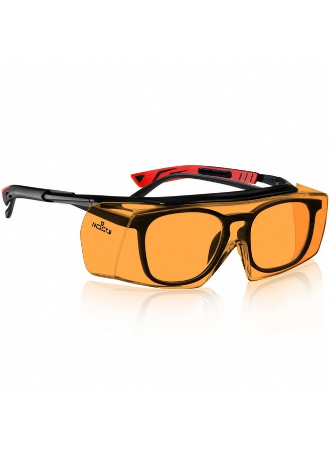NoCry Blue Light Blocking Safety Glasses Over Eyeglasses with 100% UV Protection - UV Light Protection with Anti-Fog & Anti-Scratch Lenses; ANSI Z87.1 Certified - Adjustable Temples with Anti-Slip Tip - Image 1