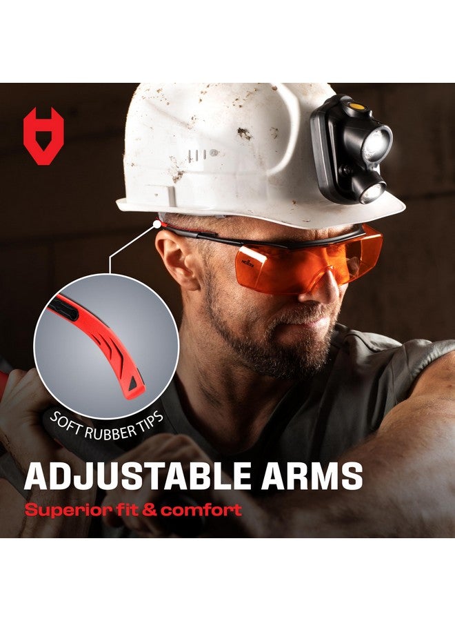 NoCry Blue Light Blocking Safety Glasses Over Eyeglasses with 100% UV Protection - UV Light Protection with Anti-Fog & Anti-Scratch Lenses; ANSI Z87.1 Certified - Adjustable Temples with Anti-Slip Tip - Image 5