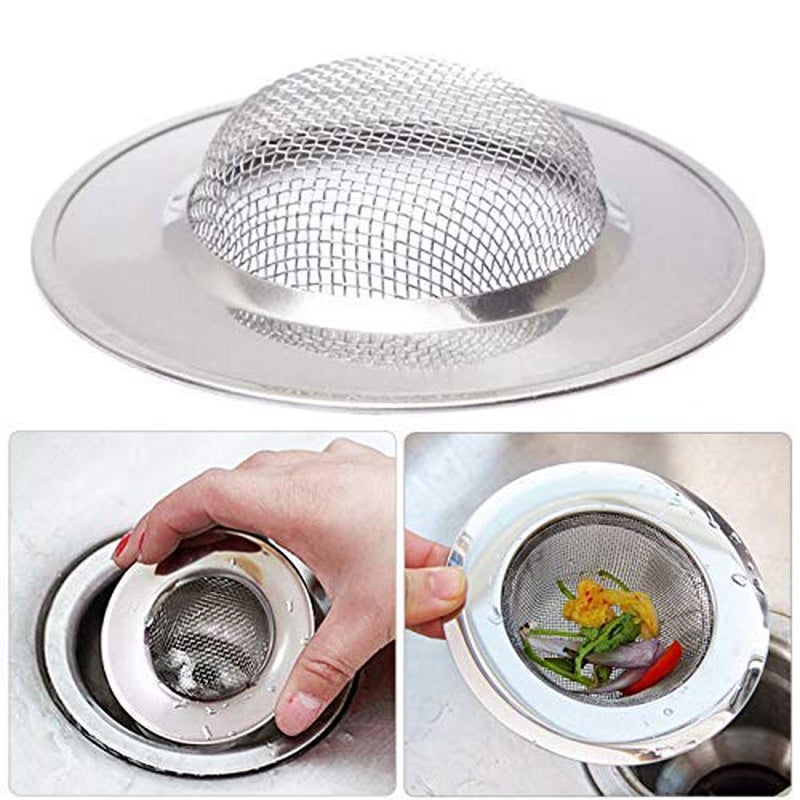 Kuber Industries Stainless Steel Strainer Kitchen Drain Basin Basket Filter Stopper Drainer Sink Jali 113 cm SilverKUBMART3314 - Image 2