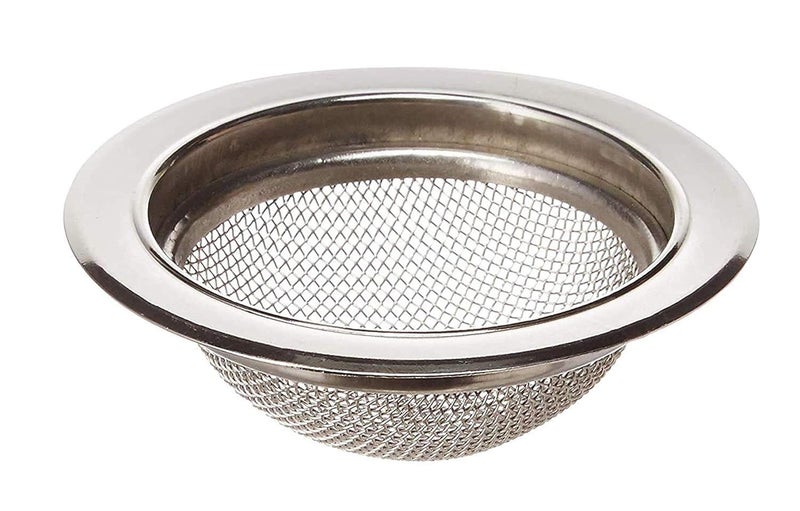 Kuber Industries Stainless Steel Strainer Kitchen Drain Basin Basket Filter Stopper Drainer Sink Jali 113 cm SilverKUBMART3314 - Image 1