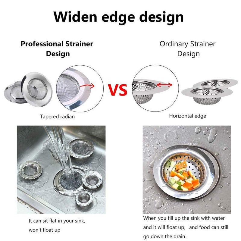 Kuber Industries Stainless Steel Strainer Kitchen Drain Basin Basket Filter Stopper Drainer Sink Jali 113 cm SilverKUBMART3314 - Image 3