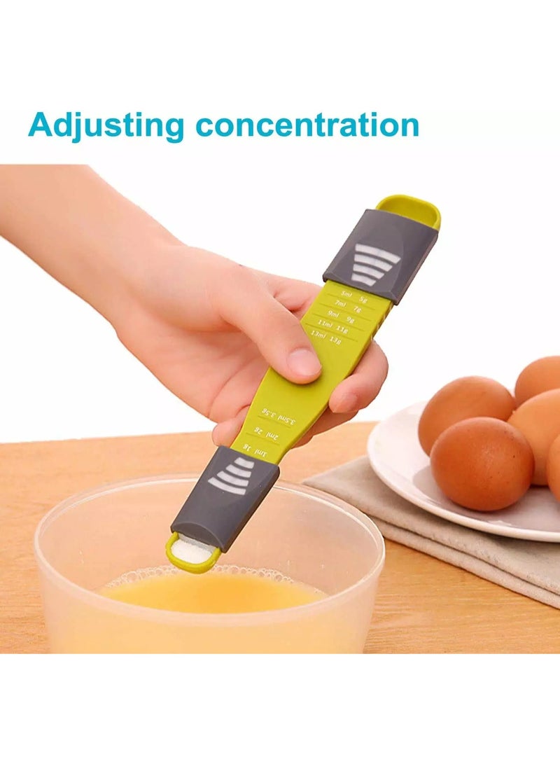 Adjustable Measuring Spoon 1–15ml/g with 8-Level Precision, Dual Gram–ML Scale, Sliding Control Design for Baking, Seasoning, Milk Powder & Baby Food - Image 4