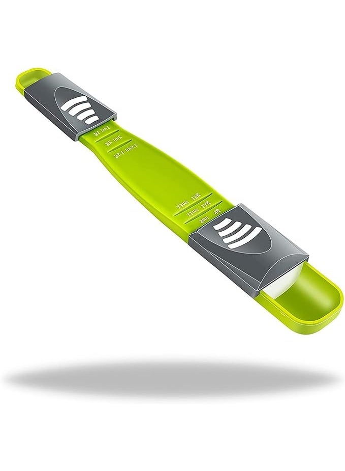 Adjustable Measuring Spoon 1–15ml/g with 8-Level Precision, Dual Gram–ML Scale, Sliding Control Design for Baking, Seasoning, Milk Powder & Baby Food - Image 1