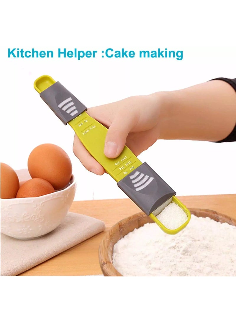 Adjustable Measuring Spoon 1–15ml/g with 8-Level Precision, Dual Gram–ML Scale, Sliding Control Design for Baking, Seasoning, Milk Powder & Baby Food - Image 3
