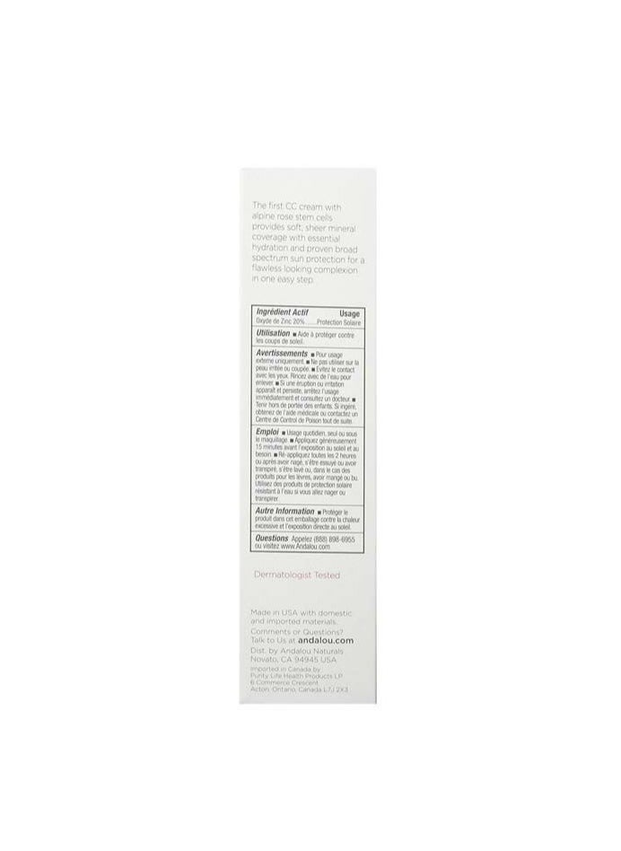 Andalou Natural Andalou 1000 Roses CC (SPF 30) Color + Correct Sheer Tan 58 ml  - Image 2