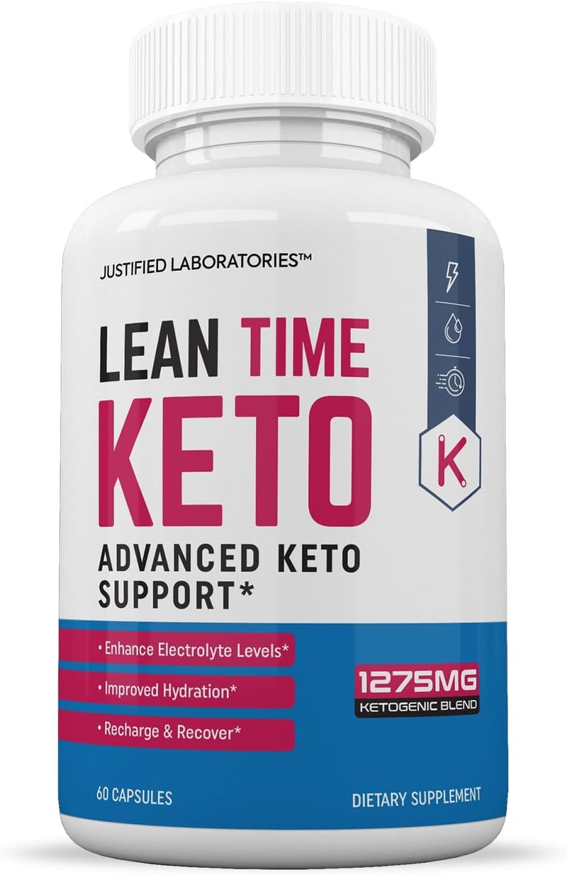 Justified Laboratories Lean Time Keto Pills 1275MG New  Improved Formula Contains Apple Cider Vinegar Extra Virgin Olive Oil Powder Green Tea Leaf 60 Capsules - Image 3
