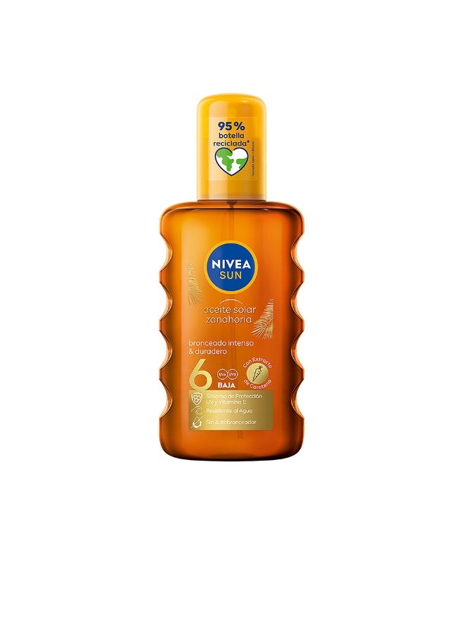 Nivea Sun Carrot Solar Oil SPF6 200ml - Image 1