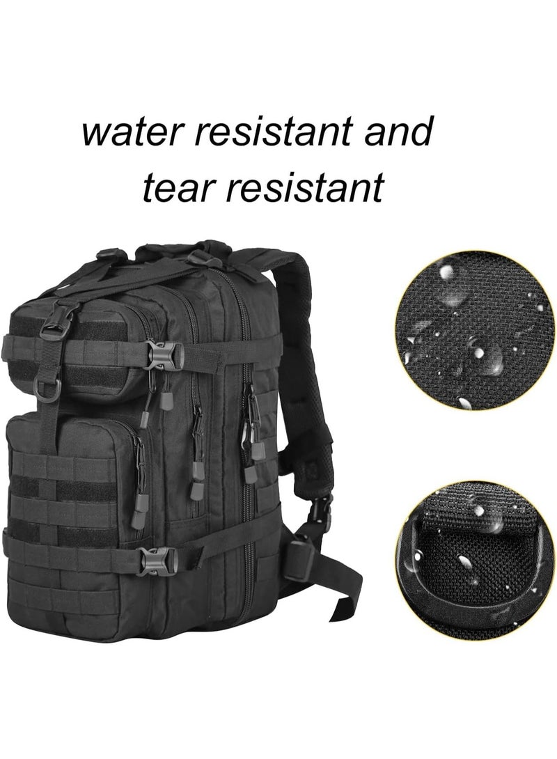 Bukela Small Military Tactical Backpack 30L Assault Backpack Tactical Bag for Outdoor,Hiking, Camping Travel (Black) - Image 1