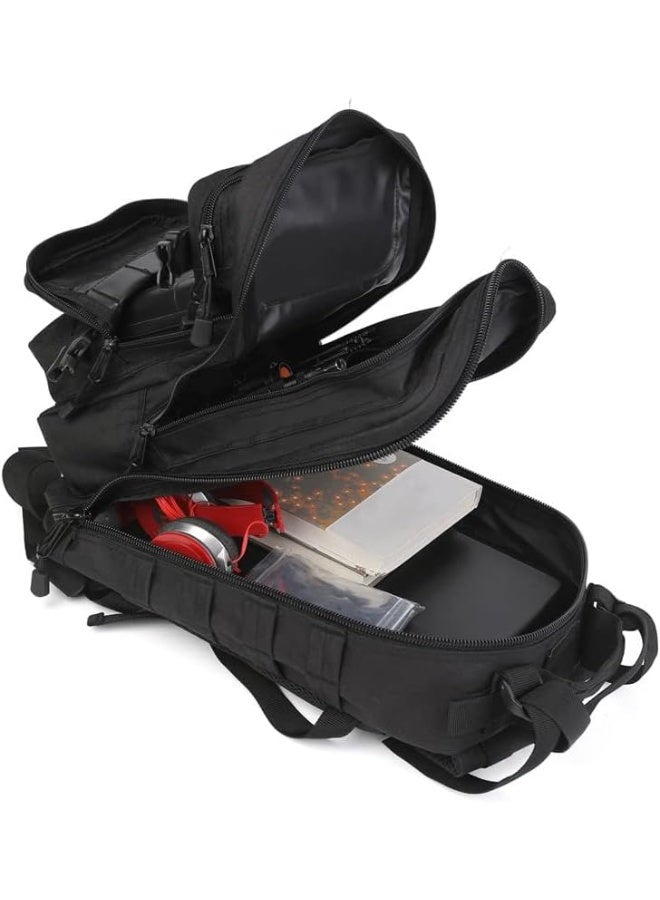 Bukela Small Military Tactical Backpack 30L Assault Backpack Tactical Bag for Outdoor,Hiking, Camping Travel (Black) - Image 2