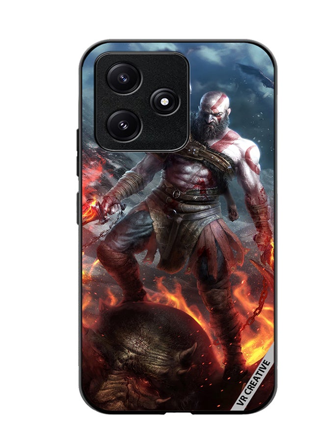 VR CREATIVE Protective Case Cover For Xiaomi Poco M6 Pro 5G Kratos God Of War Game Design Multicolour - Image 1