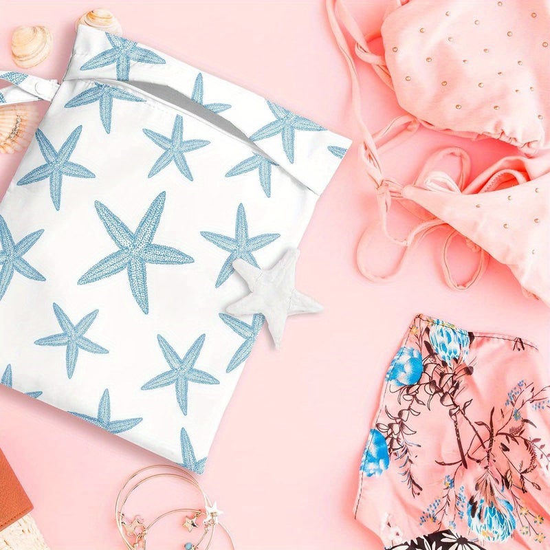 Wet Dry Bag Swimsuit Travel Beach Pool Dirty Yoga Gym Clothes Makeup Bag Wedding Supplies Reusable Shell Pearl Starfish Gifts One Item - Image 4