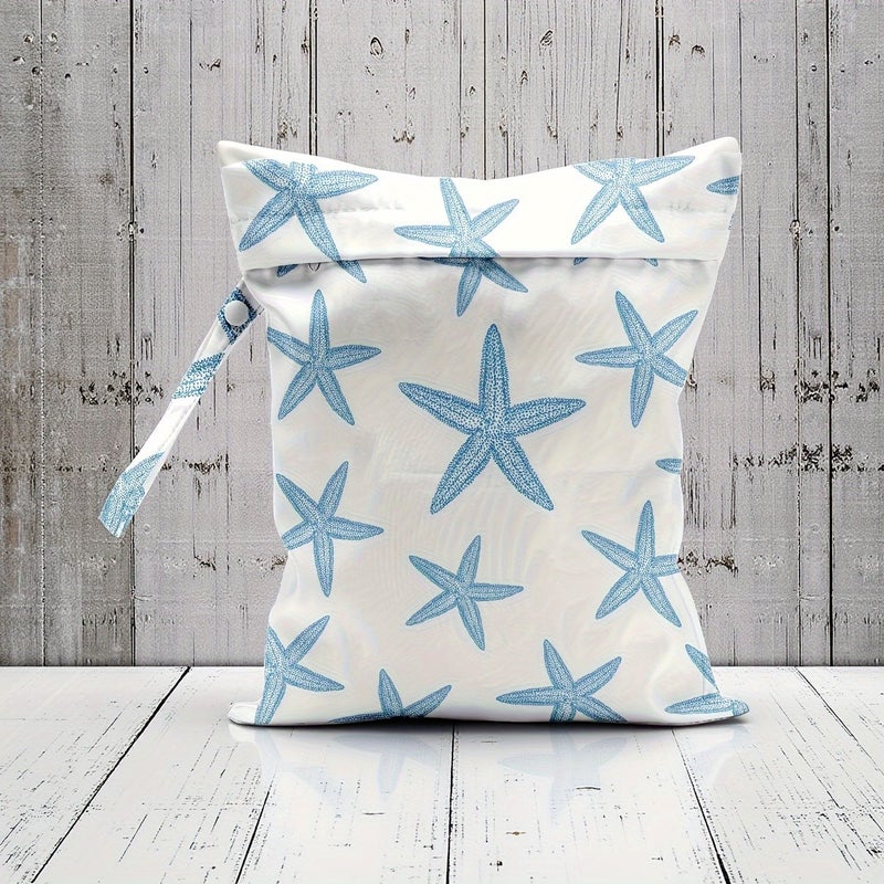 Wet Dry Bag Swimsuit Travel Beach Pool Dirty Yoga Gym Clothes Makeup Bag Wedding Supplies Reusable Shell Pearl Starfish Gifts One Item - Image 1
