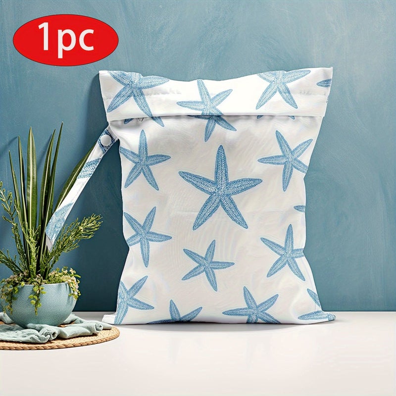 Wet Dry Bag Swimsuit Travel Beach Pool Dirty Yoga Gym Clothes Makeup Bag Wedding Supplies Reusable Shell Pearl Starfish Gifts One Item - Image 5
