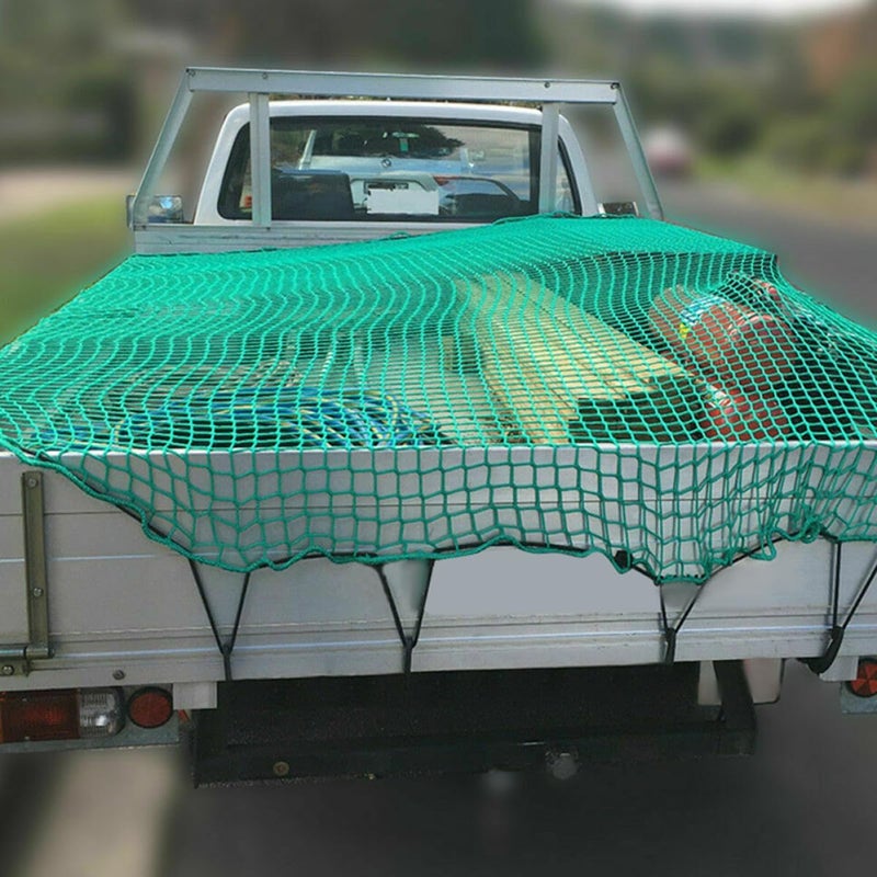شبكة حمل لسطح شاحنة Yardwe مع حبل بونجي و15 خطافًا، من النايلون المتين بمقاس 2.5x3.5 متر، لتثبيت البضائع في شاحنات البيك أب والمقطورات - Image 3