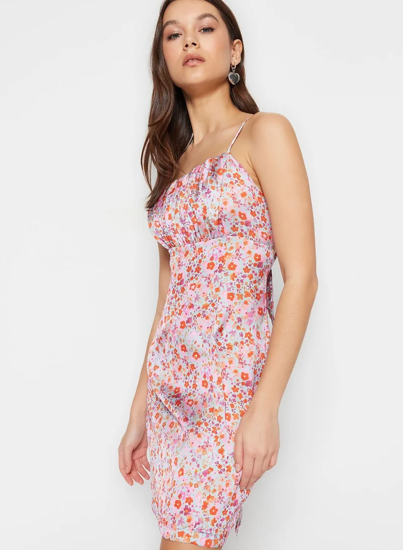 trendyol Strappy Floral Print Dress