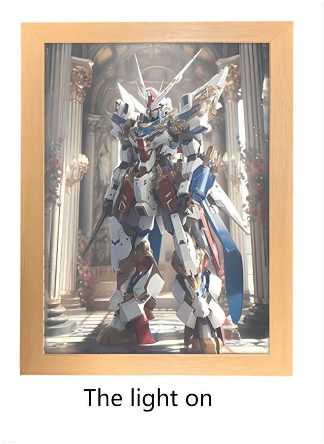 TNGames - Night Lamp,wall painting with lamp，Mobile Suit Gundam，23*17cm - Image 1
