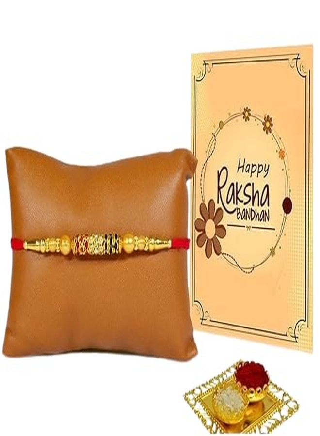 Avirons Designer Rakhi Gift pack for Brother | Unique Rakhi Gift for Raksha Bandhan for Brother | Rakhi Gift for Bhai with Rakhi and Greeting Card - Image 1