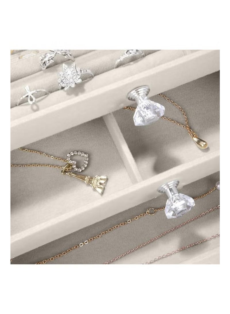 Shein Multi-Layer Jewelry Organizer with Clear Top - Stackable Drawers & Removable Dividers - Image 4