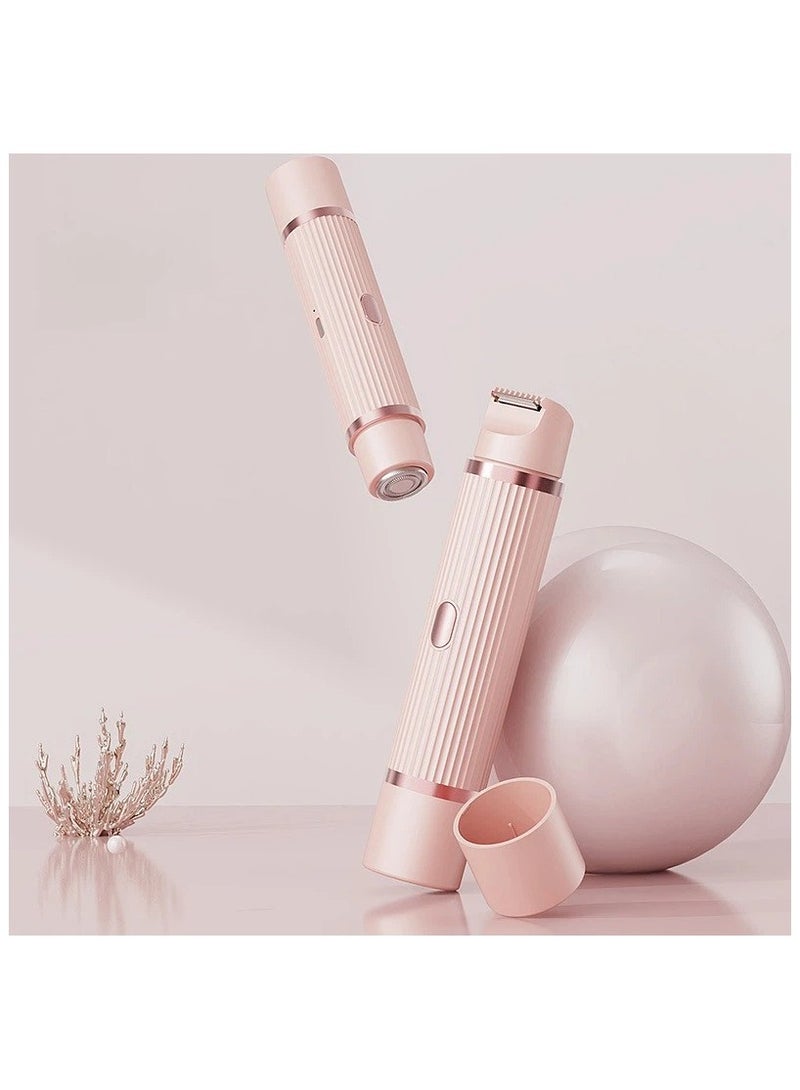 Dual Head Electric Hair Remover Painless Shaver for Women USB Rechargeable Portable Body Hair Trimmer for Legs Underarms - Image 3
