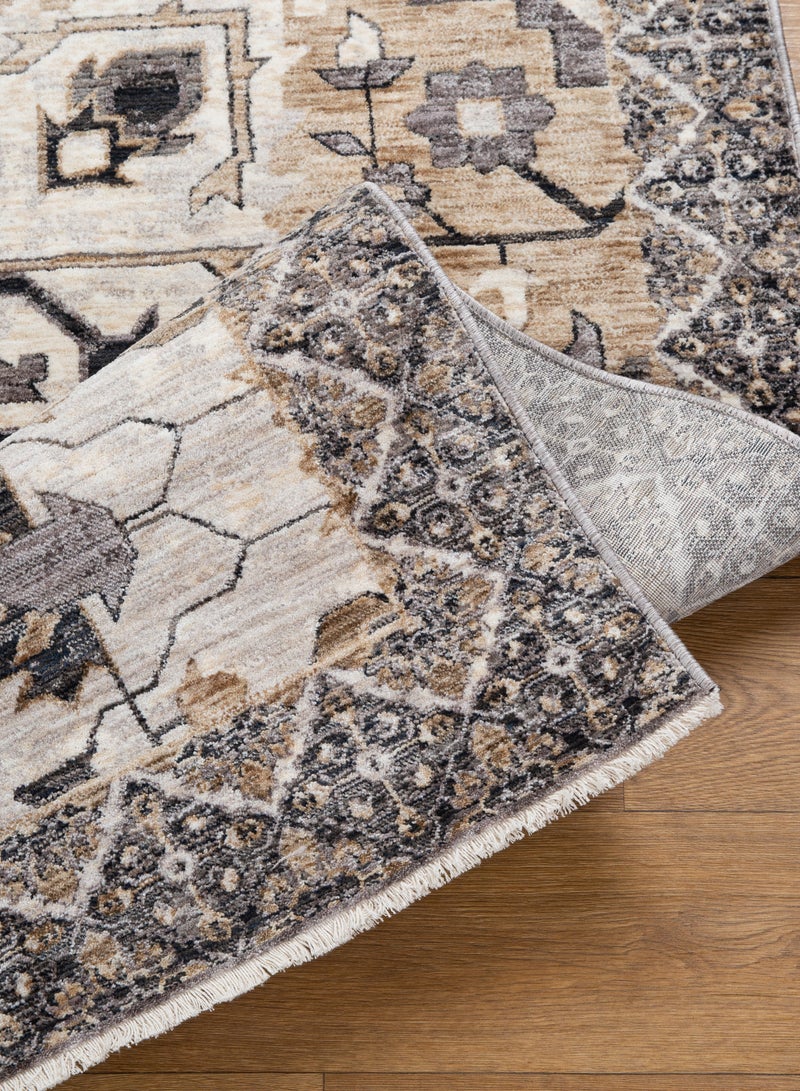 لوفت كريسنت، سجادة أريكة، سجادة غرفة معيشة حديثة، سجادات أرضية ناعمة، وسائد سجادة، سجادة أريكة غير قابلة للانزلاق، سجادة غرفة معيشة قابلة للغسل، مقاس 230 × 310 سم، بيج MULTI-531/RD9-W - Image 3