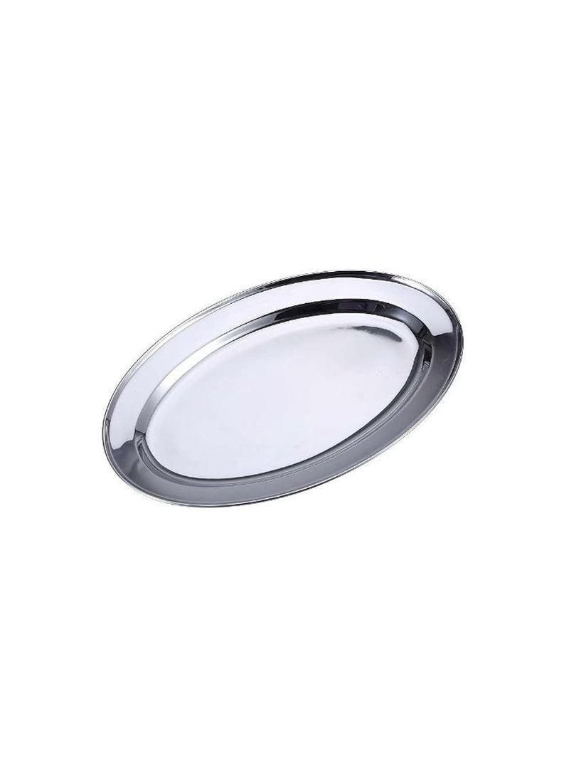Ayda Stainless Steel Oval Tray Serving Tray 25cm 