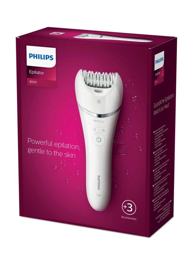 Philips Epilator Series 8000 Wet And Dry Epilator BRE700/01, 2 Years Warranty White - Image 2